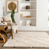 Ripple Light Beige Ripple Collection Plush Shag Rug - Image 7