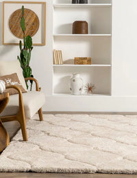 Ripple Light Beige Ripple Collection Plush Shag Rug - Image 7