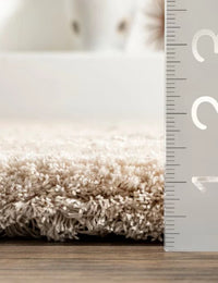 Ripple Light Beige Ripple Collection Plush Shag Rug - Image 8