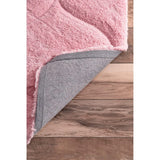 Ripple PINK Ripple Collection Plush Shag Rug - Image 4