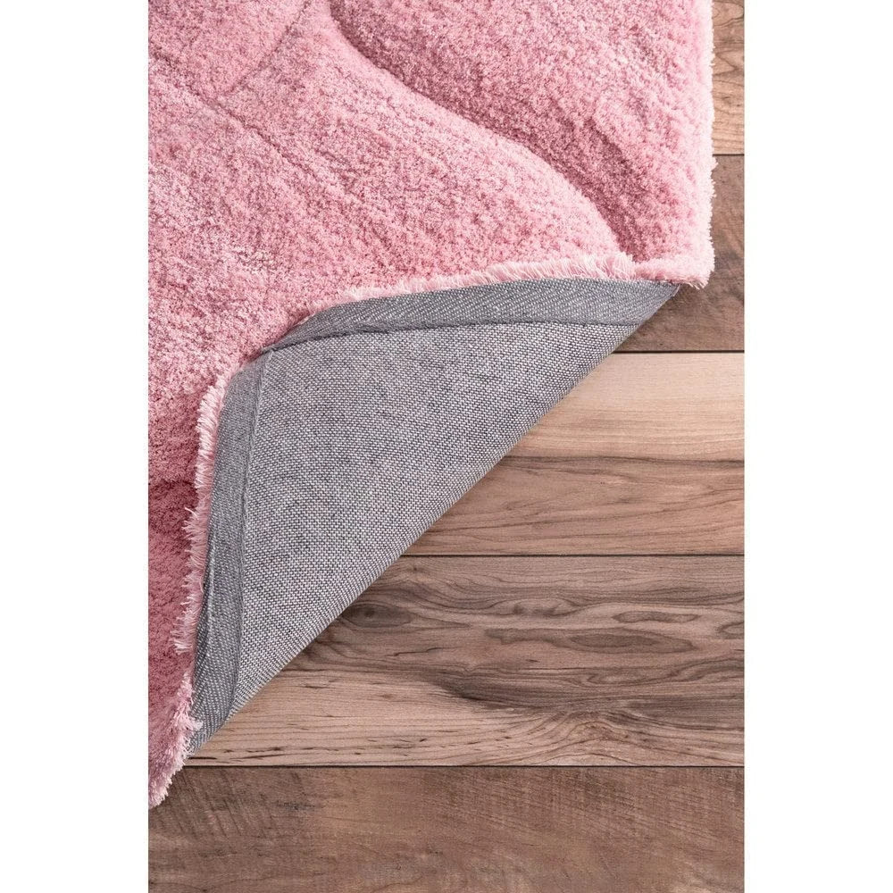 Ripple PINK Ripple Collection Plush Shag Rug - Image 4