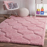 Ripple PINK Ripple Collection Plush Shag Rug - Image 5