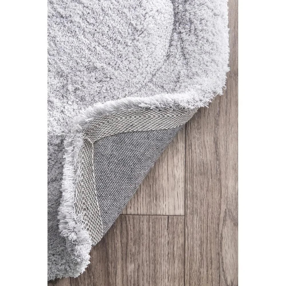 Ripple SILVER Ripple Collection Plush Shag Rug - Image 5