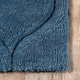 Ripple Teal Blue Ripple Collection Plush Shag Rug - Image 4