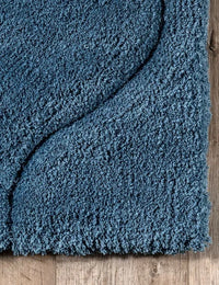 Ripple Teal Blue Ripple Collection Plush Shag Rug - Image 4