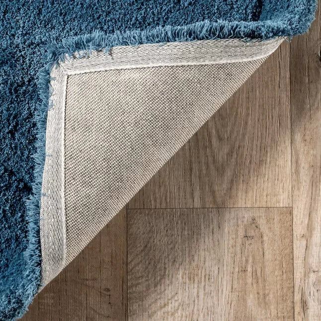 Ripple Teal Blue Ripple Collection Plush Shag Rug - Image 7