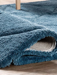 Ripple Teal Blue Ripple Collection Plush Shag Rug - Image 8