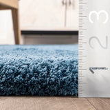 Ripple Teal Blue Ripple Collection Plush Shag Rug - Image 9