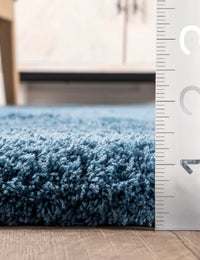 Ripple Teal Blue Ripple Collection Plush Shag Rug - Image 9