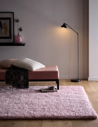 Rose Solid Plush Shag Rug - Image 1