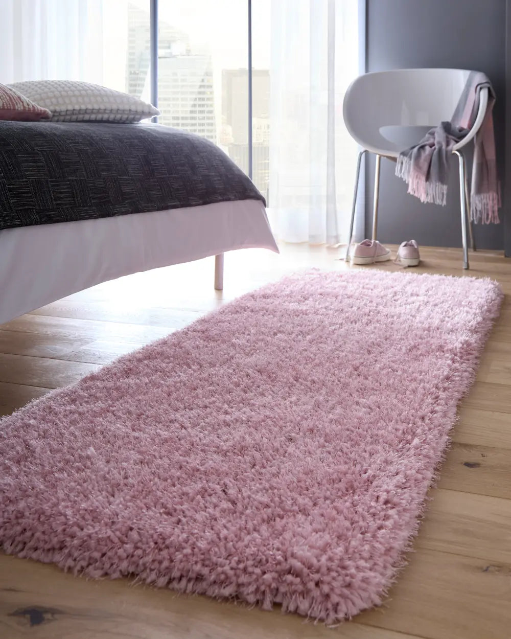 Rose Solid Plush Shag Rug - Image 2
