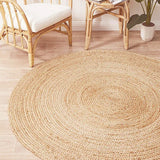 Round Natural Natural Jute Rug - Image 1
