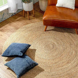 Round Natural Natural Jute Rug - Image 2