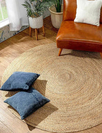 Round Natural Natural Jute Rug - Image 2