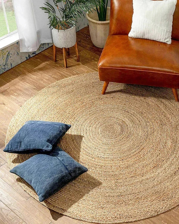 Round Natural Natural Jute Rug - Image 2