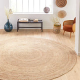 Round Natural Natural Jute Rug - Image 3