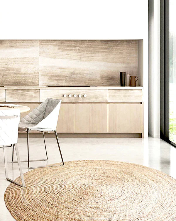 Round Natural Natural Jute Rug - Image 4