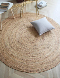Round Natural Natural Jute Rug - Image 5