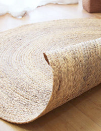 Round Natural Natural Jute Rug - Image 7