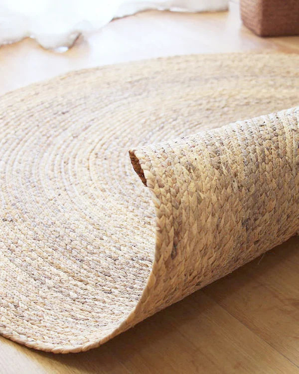 Round Natural Natural Jute Rug - Image 7