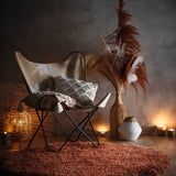 Rust Solid Plush Shag Rug - Image 4
