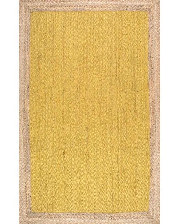 Rustic Yellow Natural Jute Rug - Image 2