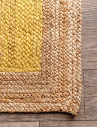 Rustic Yellow Natural Jute Rug - Image 3