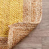 Rustic Yellow Natural Jute Rug - Image 4