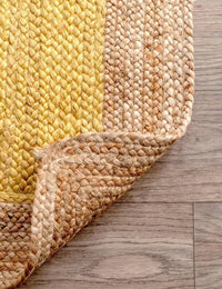 Rustic Yellow Natural Jute Rug - Image 4