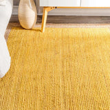 Rustic Yellow Natural Jute Rug - Image 6