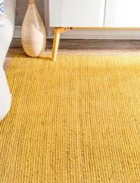 Rustic Yellow Natural Jute Rug - Image 6
