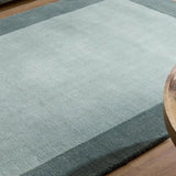 Sage Green Geometric Hand-Tufted Wool Rug - Image 3