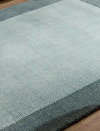 Sage Green Geometric Hand-Tufted Wool Rug - Image 3