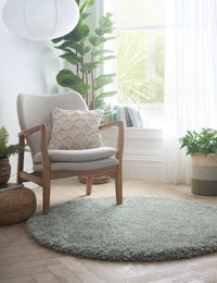 Sage Green Solid Plush Shag Rug - Image 4