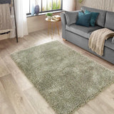 Sage Green Solid Plush Shag Rug - Image 5