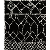 Scandi Contrast Black & White Retro Plush Shag Rug - Image 2