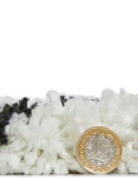 Scandi Diamond White & Black Retro Plush Shag Rug - Image 3