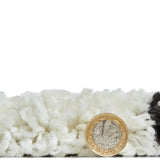 Scandi Trellis White & Black Retro Plush Shag Rug - Image 3