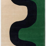 Seireeni Green Abstract Hand-Tufted Wool Rug - Image 2
