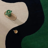 Seireeni Green Abstract Hand-Tufted Wool Rug - Image 3