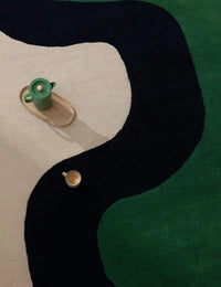 Seireeni Green Abstract Hand-Tufted Wool Rug - Image 3