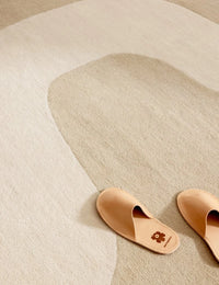Seireeni Warm Beige Abstract Hand-Tufted Wool Rug - Image 3