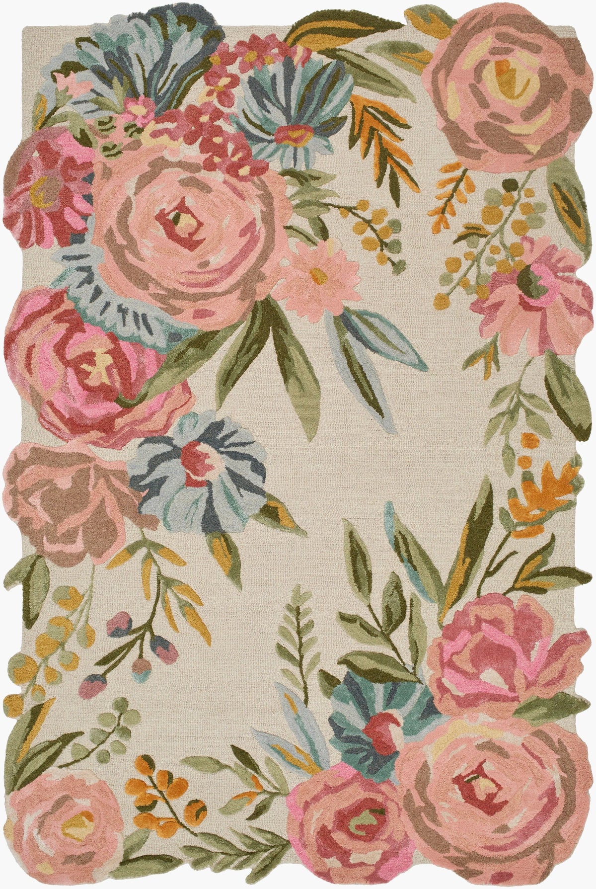Shindig Floral Hand-Tufted Wool Rug - Image 1