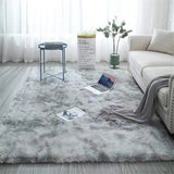 Silver Mint Ombre Collection Plush Shag Rug - Image 1