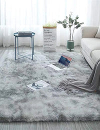 Silver Mint Ombre Collection Plush Shag Rug - Image 1