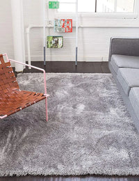 Silver Mint Ombre Collection Plush Shag Rug - Image 3