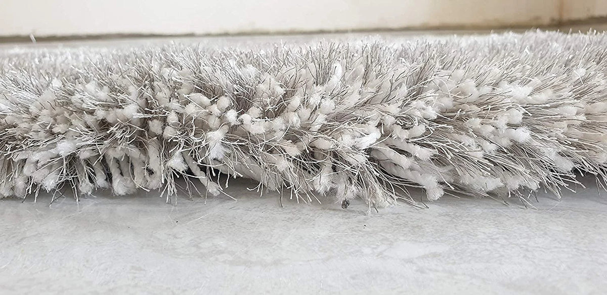 Silver Mint Ombre Collection Plush Shag Rug - Image 4
