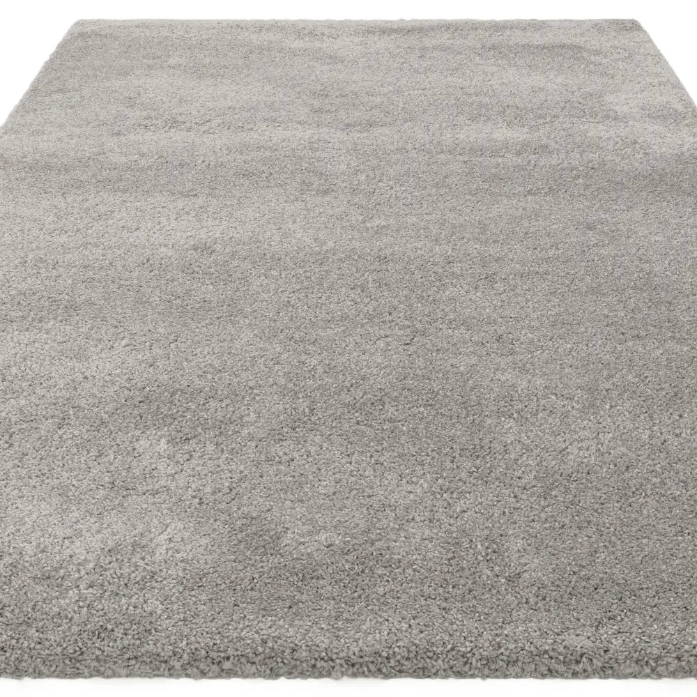 Silver Solid Plush Shag Rug - Image 2