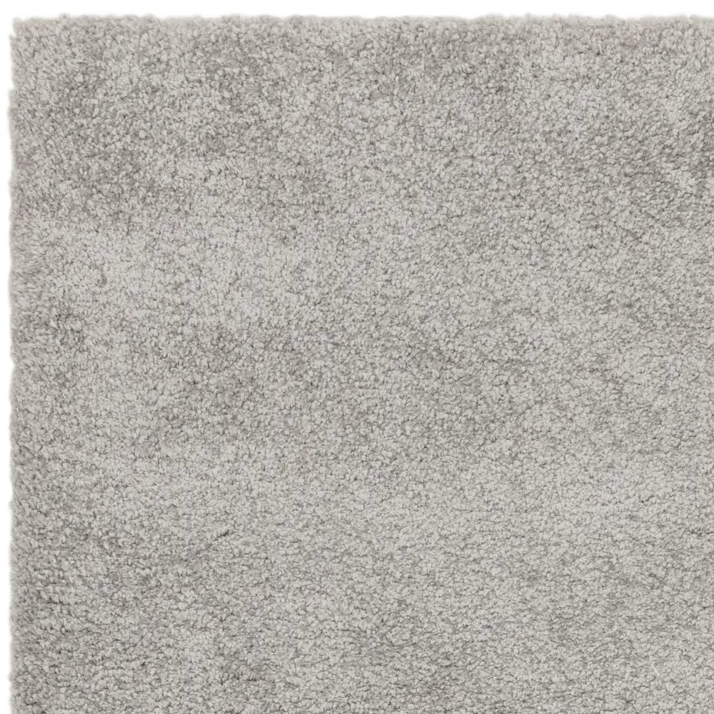 Silver Solid Plush Shag Rug - Image 3