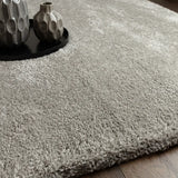 Silver Solid Plush Shag Rug - Image 4